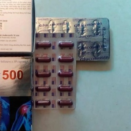 Viên xương khớp GLUCOSAMIN 500 HỖ TRỢ TĂNG TIẾT DỊCH KHỚP - Hộp 100 viên