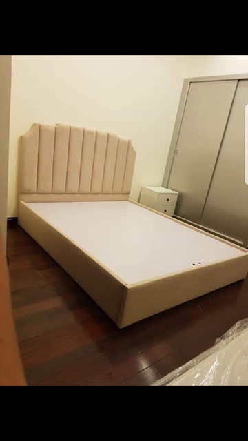 Giường sofa bọc đệm nỉ nhiều mẫu