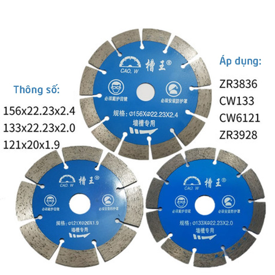 Lưỡi cắt Caowang 121 mm cho máy cắt rãnh tường - Độ bền và hiệu quả sử dụng cao