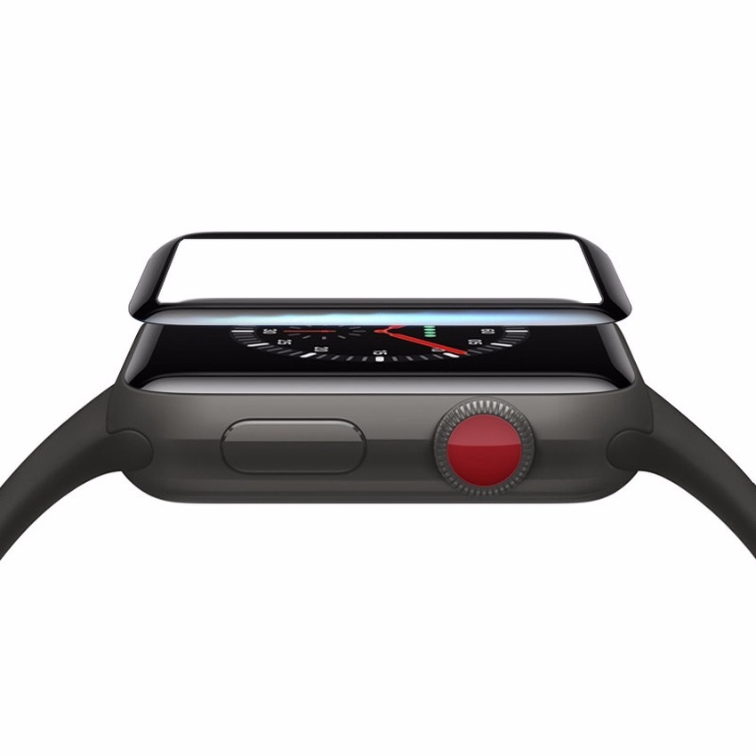 Kính cường lực 9H 3D màn hình cong HD bảo vệ cho Apple Watch Series SE 6 5 4 3 2 1 iwatch 38mm 40mm 42mm 44mm