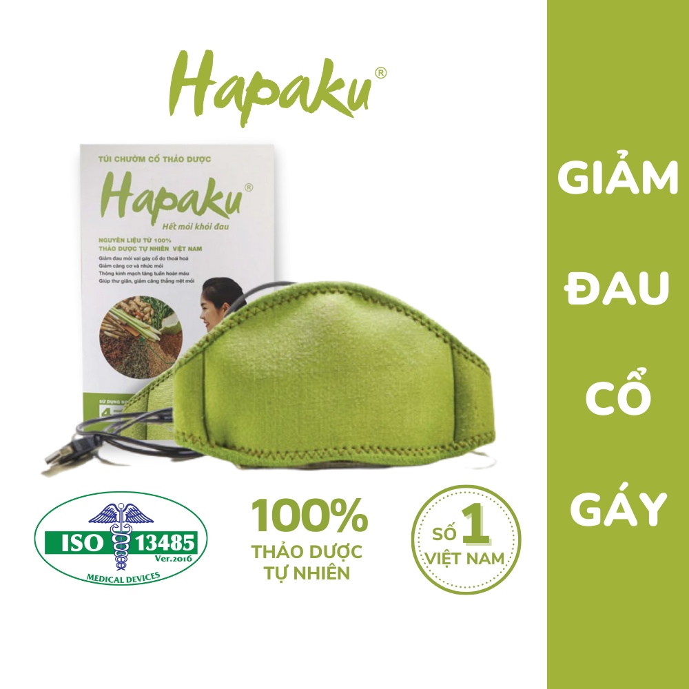 Đai Chườm Nóng Thảo Dược Giảm Đau Mỏi Cổ Gáy, Giúp Thư Giãn Ngủ Ngon Hapaku Làm Nóng Bằng Điện