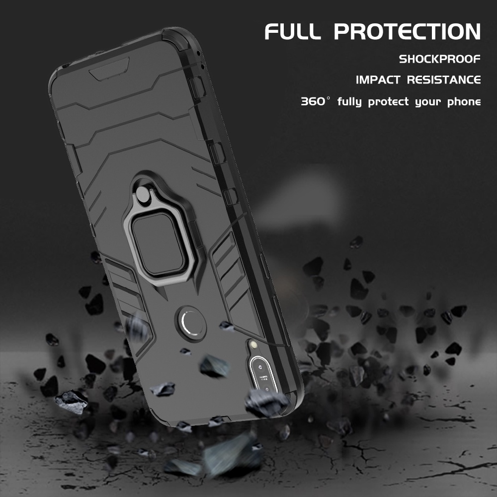 Ốp điện thoại UFLAXE cứng chống sốc có nhẫn đỡ cho Asus Zenfone Max Pro M1 ZB601KL ZB602KL