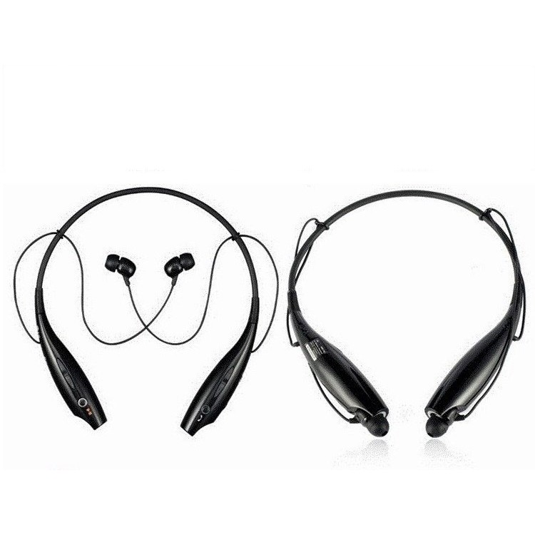 Tai Nghe Bluetooth choàng cổ HBS 730 Màu Đen Có Dây Đeo Kết Nối Bluetooth Cho Mọi Điện Thoại  âm thanh nổi Hi-Fi