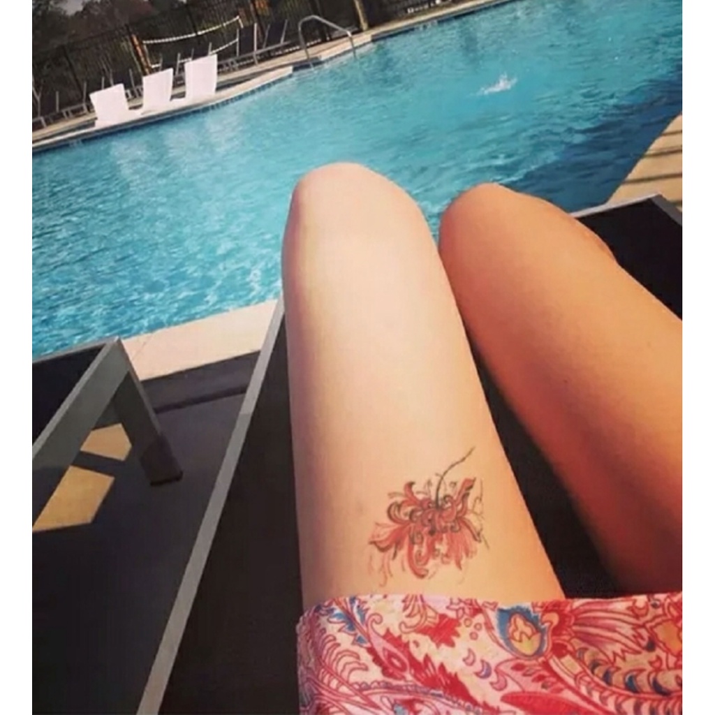 Hình xăm dán hoa bỉ ngạn hoa đẹp 10x6cm_ mua 5 tặng 1 mini xinh