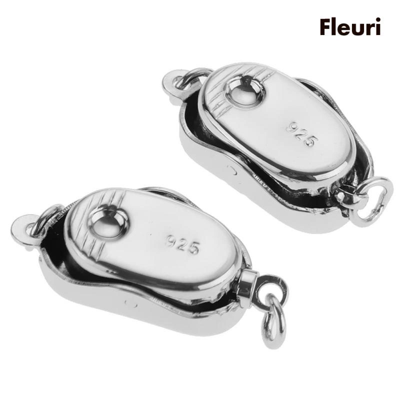 Set 2 Móc Cài Mạ Bạc 925 Dùng Làm Trang Sức Thời Trang