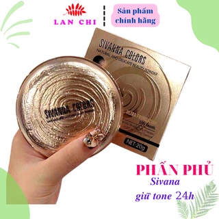 Phấn phủ Sivana - giữ tone 24h hút dầu cao, kiềm dầu, độ bám tốt, chống nước cực mạnh [Chính Hãng]