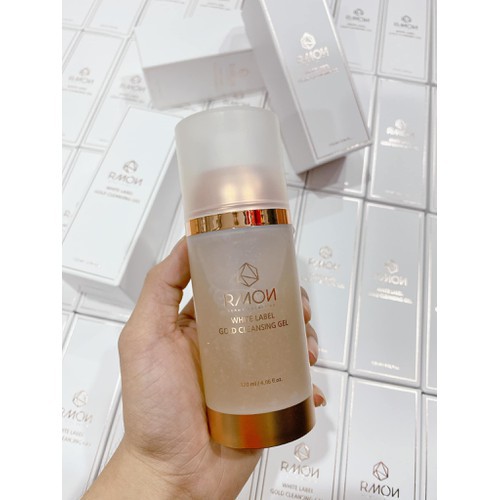 SỮA RỬA MẶT TẾ BÀO GỐC RMON WHITE LABEL GOLD CLEANSING GEL 120ML