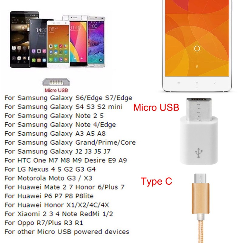 Đầu kết nối USB 3.1 Type C cái sang Micro USB đực