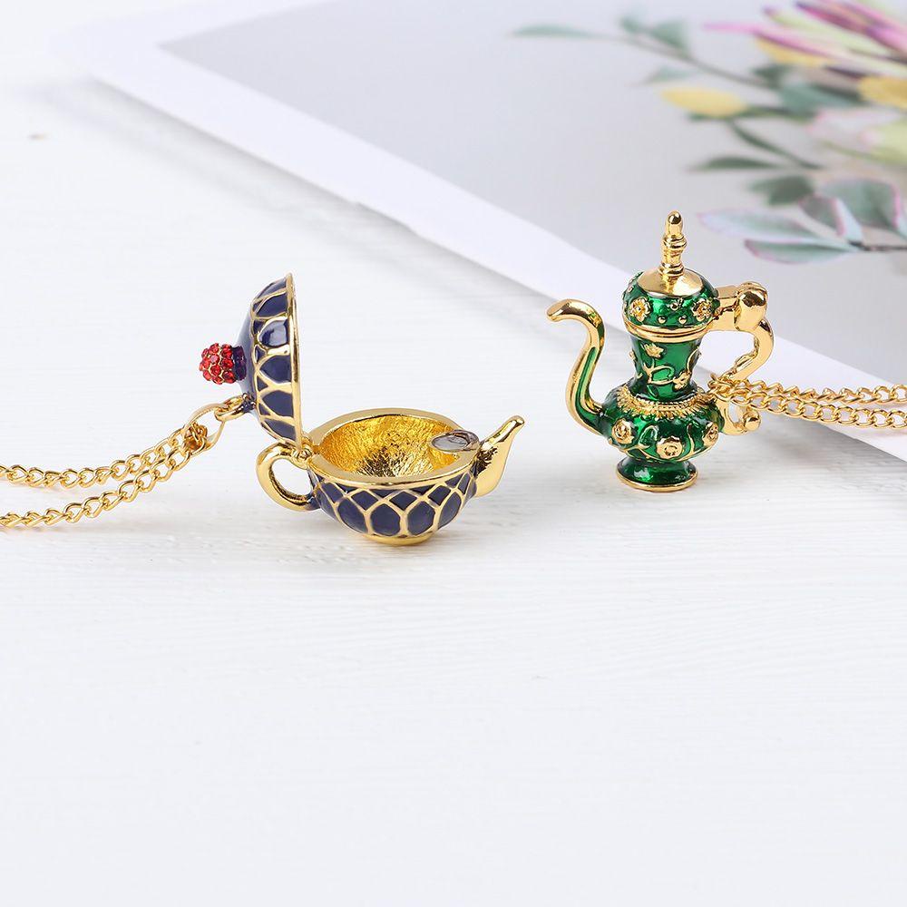 Vòng cổ Mặt Tròn Khắc Chữ Teacup Thời Trang