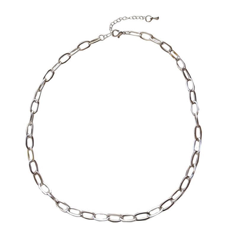 Large circle necklace, simple and short chain, cool style, elegant and fashionable, cheap