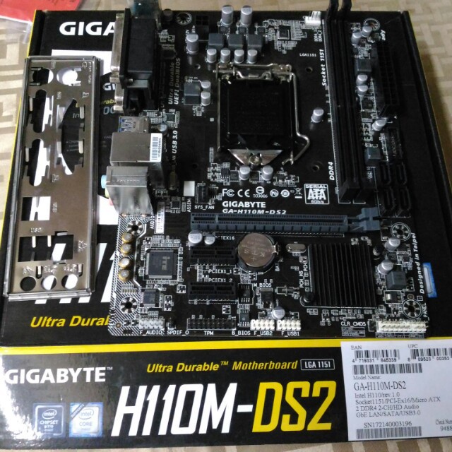 Mainboard H110 GIGABYTE GA-H110M-DS2 (2 Khe ram DDR4, Socket 1151) chính hãng