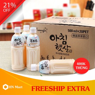 [SALE]THÙNG NƯỚC GẠO WOONGJIN HÀN QUỐC 500ML X 20 CHAI