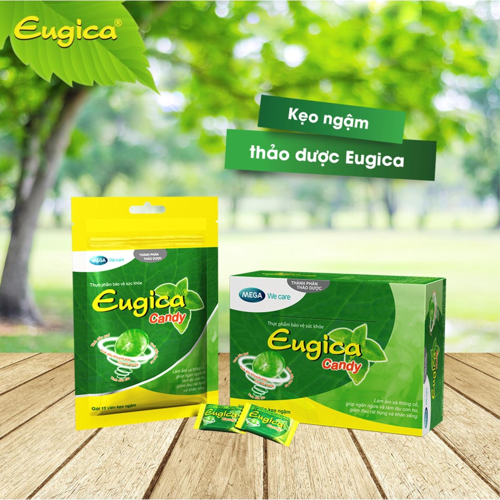 Kẹo ngậm thảo dược hỗ trợ giảm ho, rát họng EUGICA CANDY