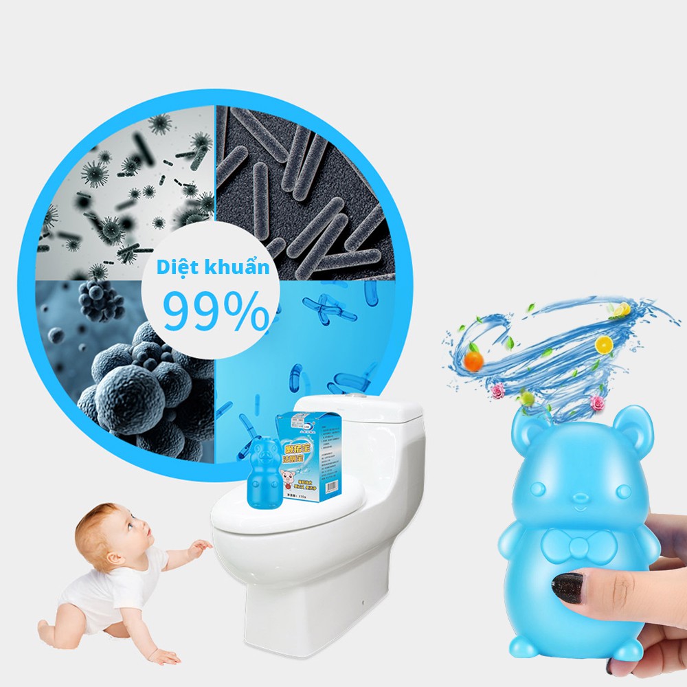 2 Lọ Heo Xanh Thả Bồn Cầu Diệt Khuẩn, Tẩy Rửa Vệ Sinh Toilet Diệt Khuẩn EZMART