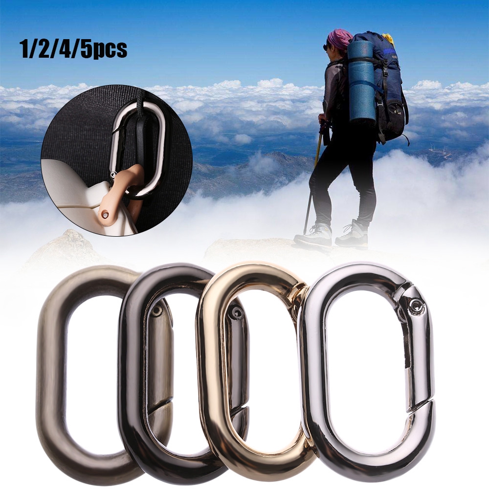 Set 1/2/4/5 móc kẹp hình oval tiện dụng dành cho các chuyến leo núi/cắm trại