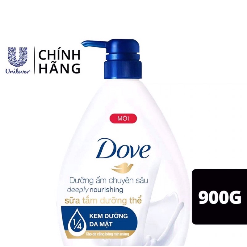 [CHÍNH HÃNG] Sữa tắm dưỡng thể Dove 900g