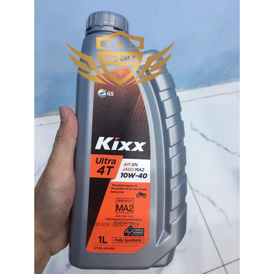 Nhớt Kixx Ultra 4T 10W40 fully Synthetic chai 1L