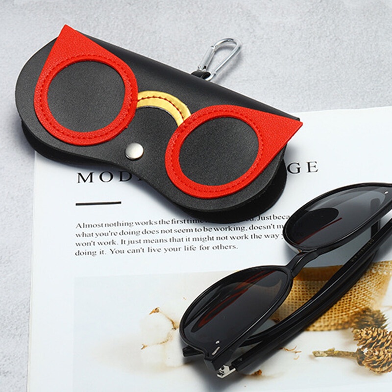 Hộp Đựng Mắt Kính Chống Nắng PTQ Kèm Móc Hình Động Vật Hoạt Hình Trang Trí Cho Người Lớn Và Trẻ Em