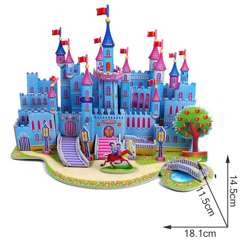 Đồ chơi xếp hình lâu đài 3D cho trẻ em