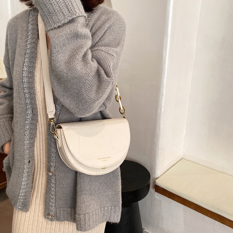 Túi đeo chéo Ielgy họa tiết vân đá phong cách cổ điển thời trang cho nữ