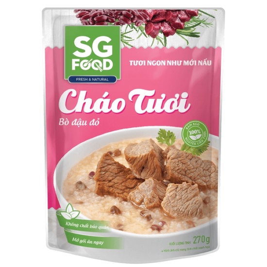 Cháo tươi Deli SG Food 240g đầy đủ các vị.