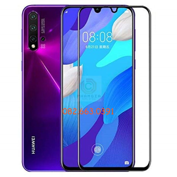 Kính cường lực full màn Huawei nova 5 pro viền đen siêu mỏng chuẩn đẹp