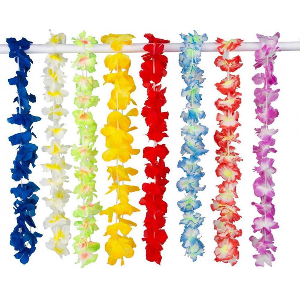Set 36 Vòng Hoa Vải Nhân Tạo Phong Cách Hawaii Trang Trí Tiệc Giáng Sinh