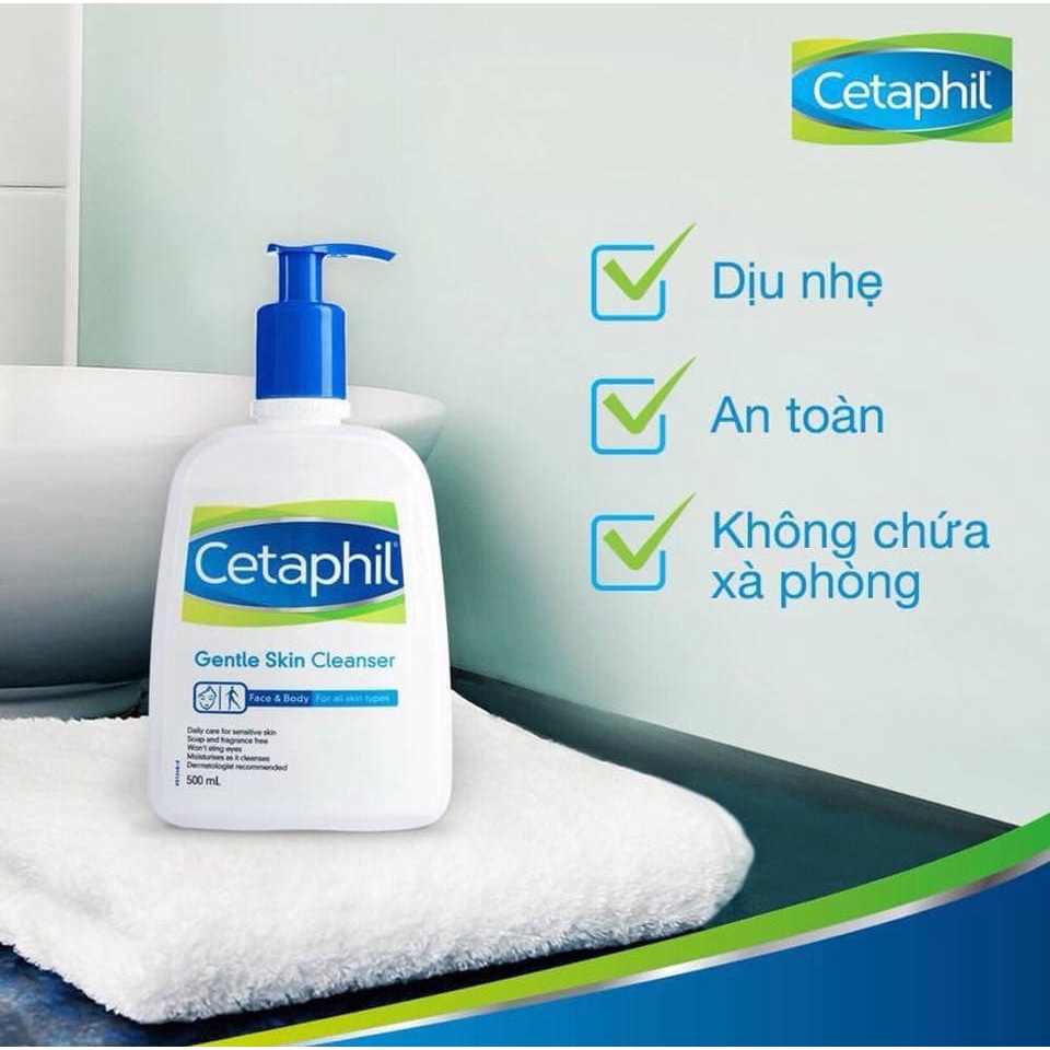 Sữa Rửa Mặt Dịu Nhẹ Cetaphil Gentle Skin Cleanser (500ml) | BigBuy360 - bigbuy360.vn