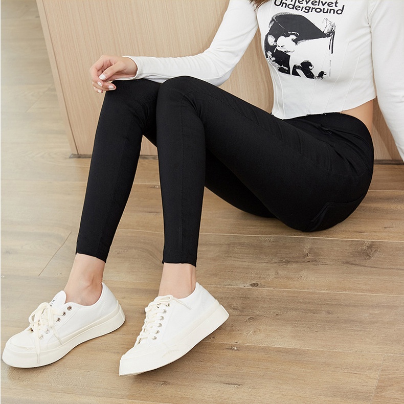 Quần legging dài nữ nâng mông Hàn Quốc có túi cao cấp, legging nữ dài cạp cao vải co dãn loại đẹp