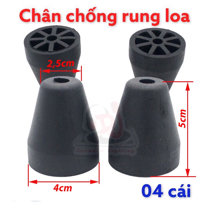 Chân đế chống rung loa, cục cao su nhựa 04 cái