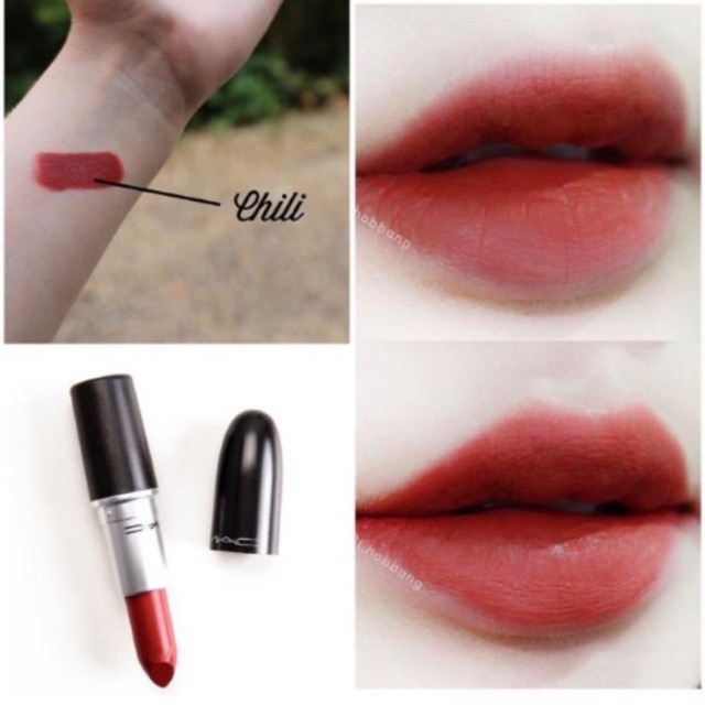 Son môi Mac Matte Lipstick Rouge À Lèvres màu Chili.