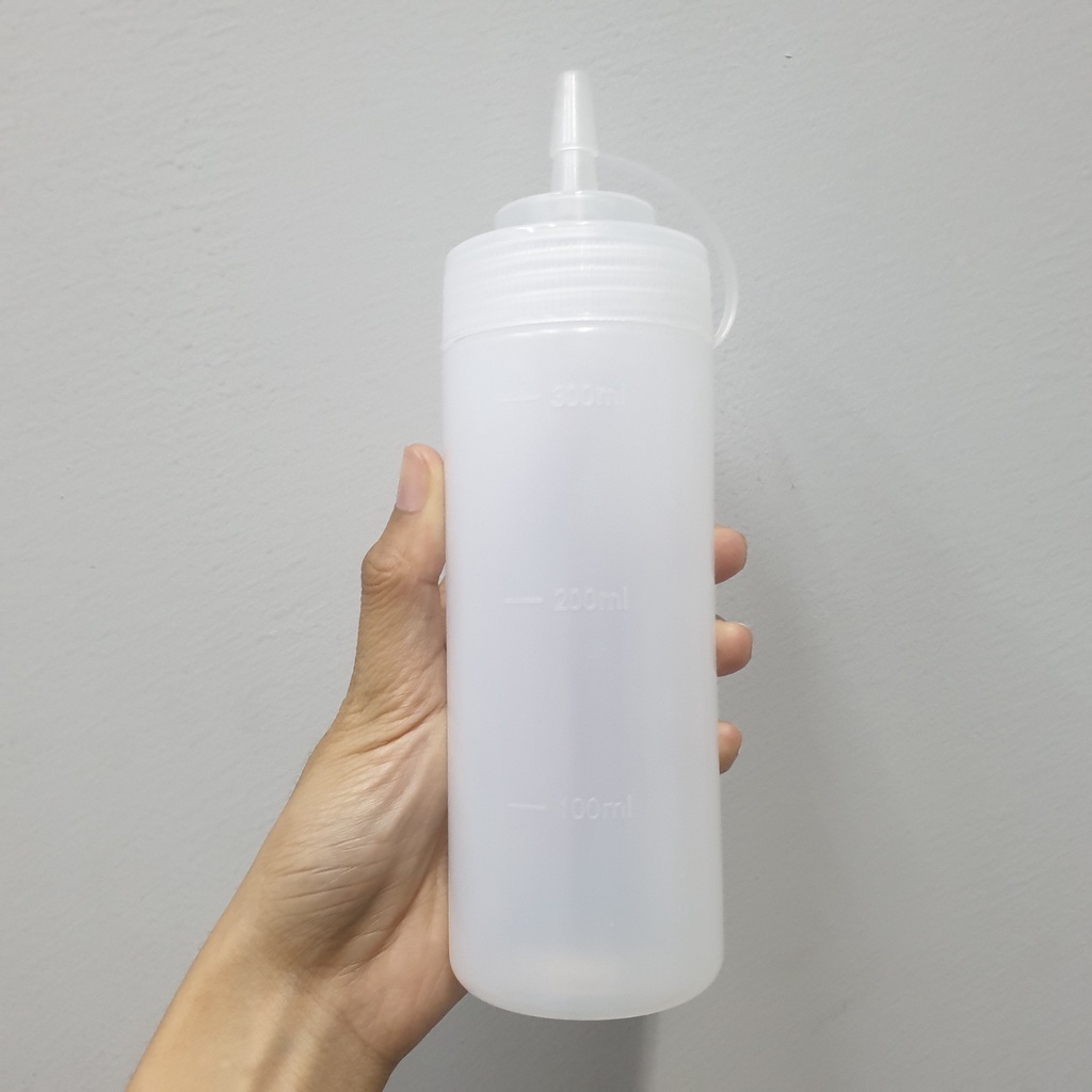 Bình Nhựa Đựng Tương, Sirup, Nước Sốt - Nhiều Dung Tích - Có Vạch Chia - THE GARDEN