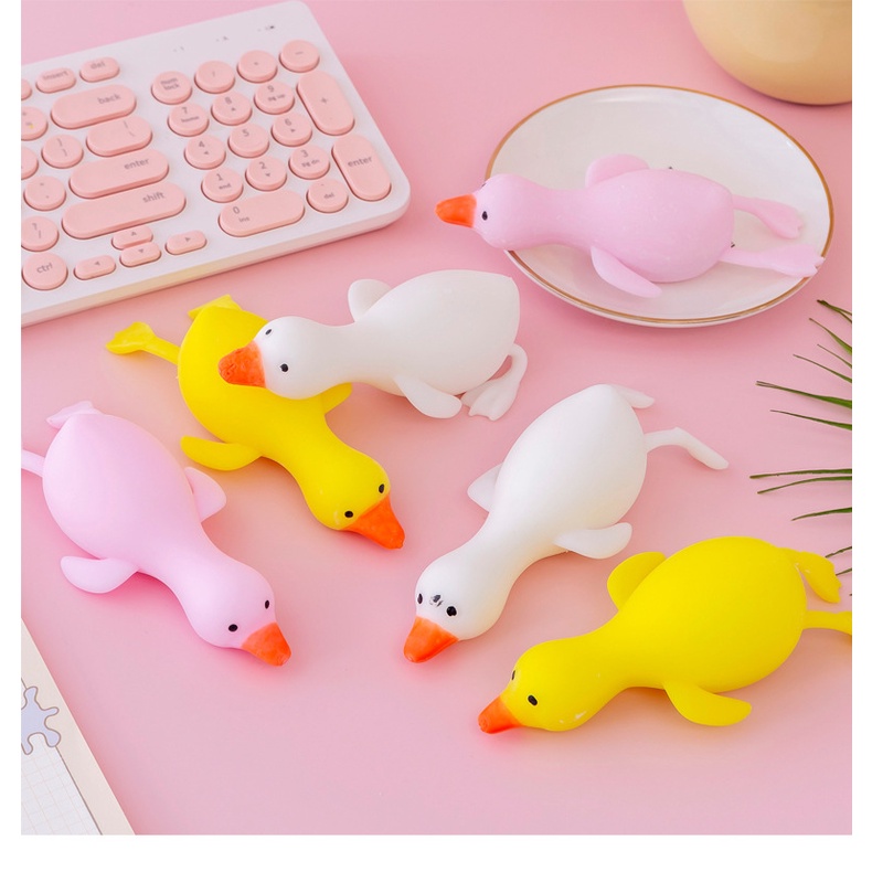 Đồ chơi mềm dẻo giảm căng thẳng hình chú vịt dễ thương cho bé