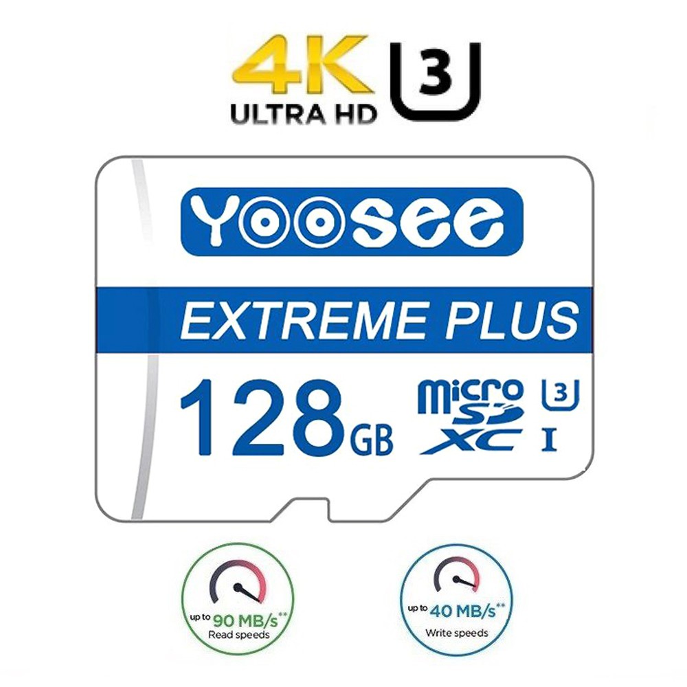 Thẻ Nhớ Micro SD Yoosee Extreme Plus 128GB UHS-I U3 4K 90MB/s W40MB/s - Chuyên Camera Và Điện Thoại | BigBuy360 - bigbuy360.vn