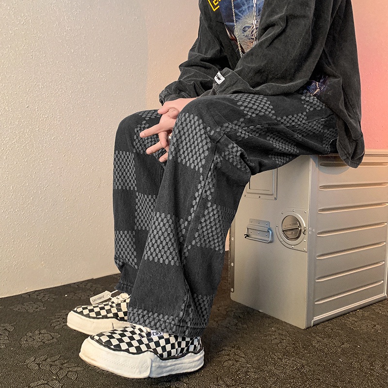 Quần jeans ống rộng phong cách hip hop thời trang sành điệu cho nam size m-3xl