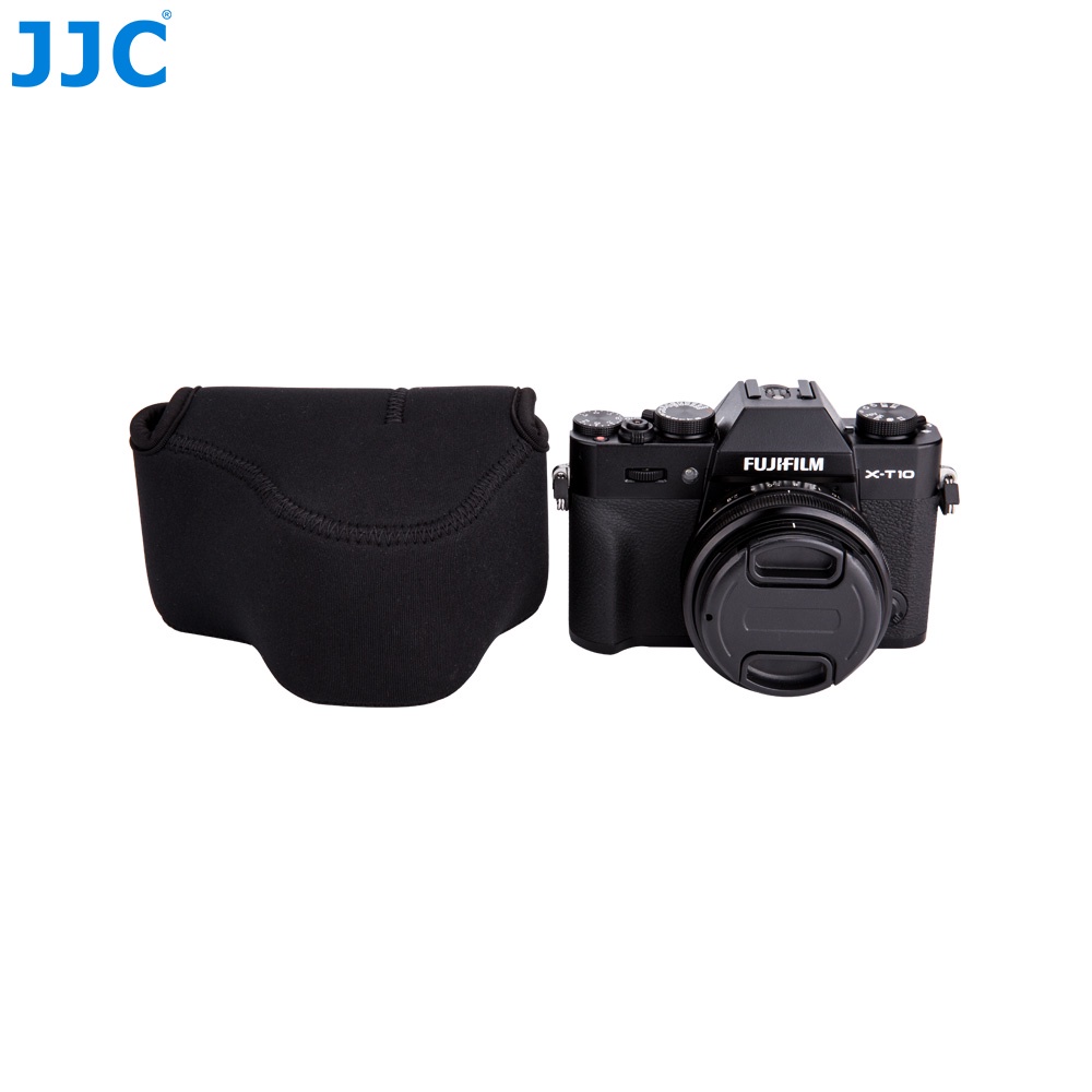 JJC OC-F1 Túi Đựng Máy Ảnh Không Gương Lật , Hộp Bảo Vệ Chống Nước Neoprene Mềm Giá Đỡ Máy Ảnh DSLR Cho Thân Máy Fuji Fujifilm XT30II XT30 XT20 XT10 XT100 XE4 XA5 XA3 X100T + Ống Kính XC 15-45mm F3.5-5.6 OIS PZ / Ống Kính XF 18mm F2 R