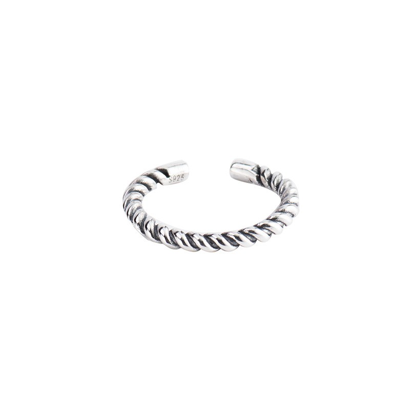Nhãn Nữ Bạc Thái S925 Cao Cấp Vặn Thừng N1713 - Bảo Ngọc Jewelry