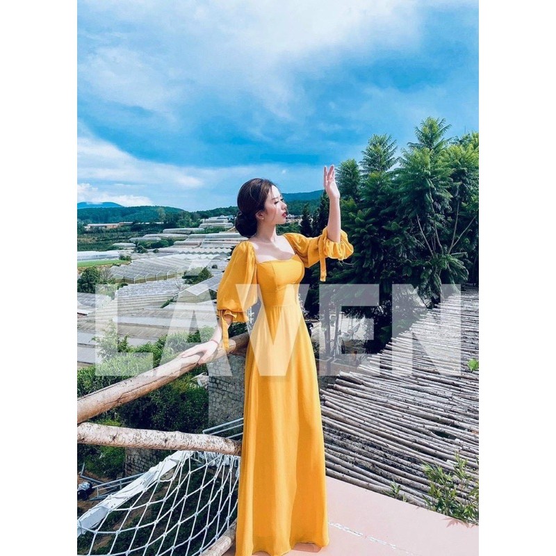 Đầm maxi đi biển , Đầm maxi xoè lưng cột dây đan chéo | BigBuy360 - bigbuy360.vn