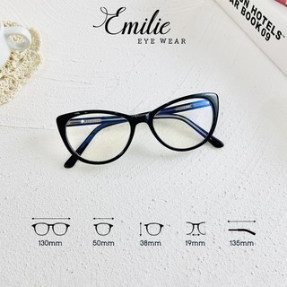 Gọng kính mắt mèo nhựa dẻo Kính mắt Emilie phụ kiện thời trang 8013