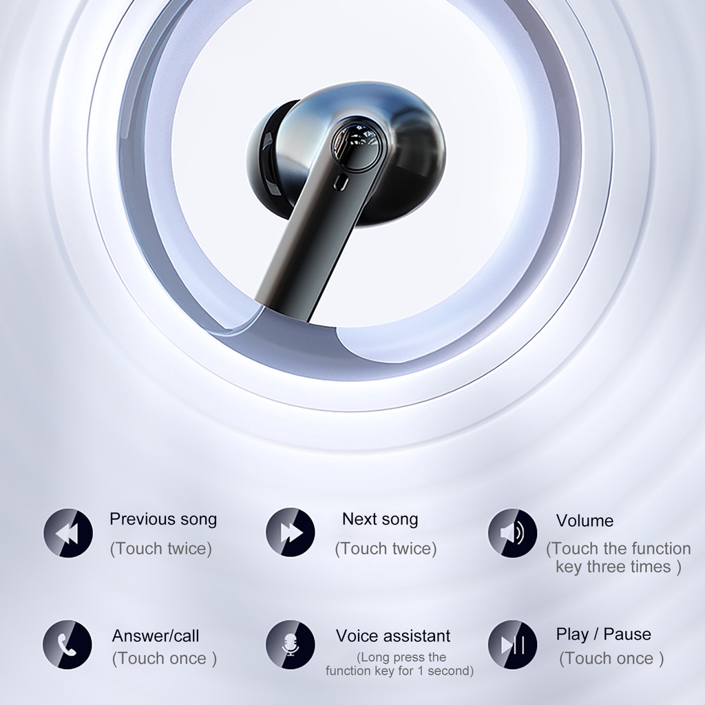 Cặp Tai Nghe Nhét Tai Lenovo Ht05 Mini Không Dây Tương Thích Với Phiên Bản Bluetooth 5.0 Chống Nước Ipx5 Có Mic