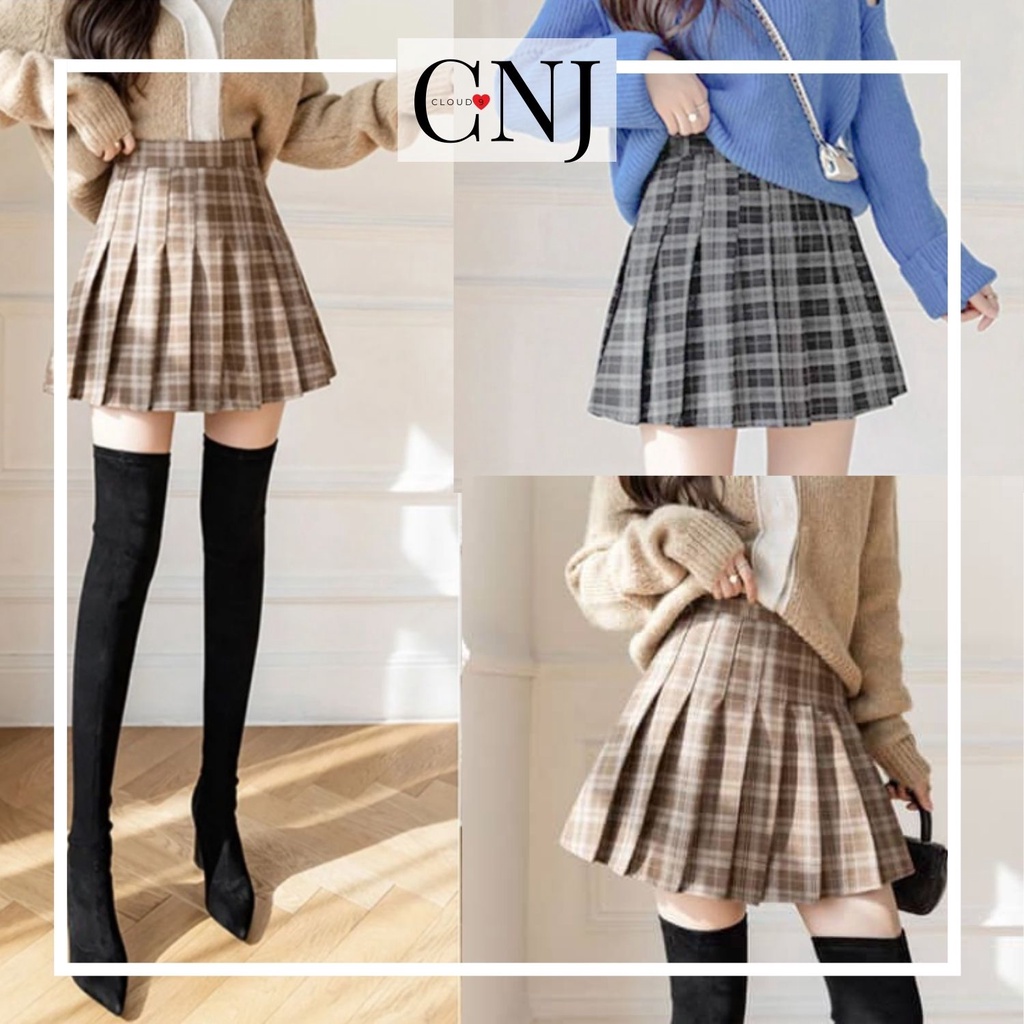 Chân váy xếp ly Caro Dày Dặn Hàng đẹp Có Quần trong, Đầm tennis kẻ caro, Chân váy tennis kẻ BIGSIZE XS - XXL