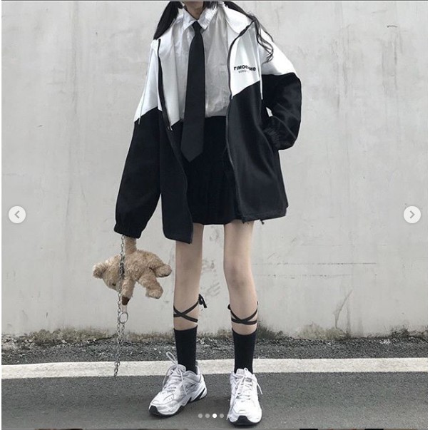 (CÓ SẴN) KHOÁC GIÓ ĐEN TRẮNG | BigBuy360 - bigbuy360.vn