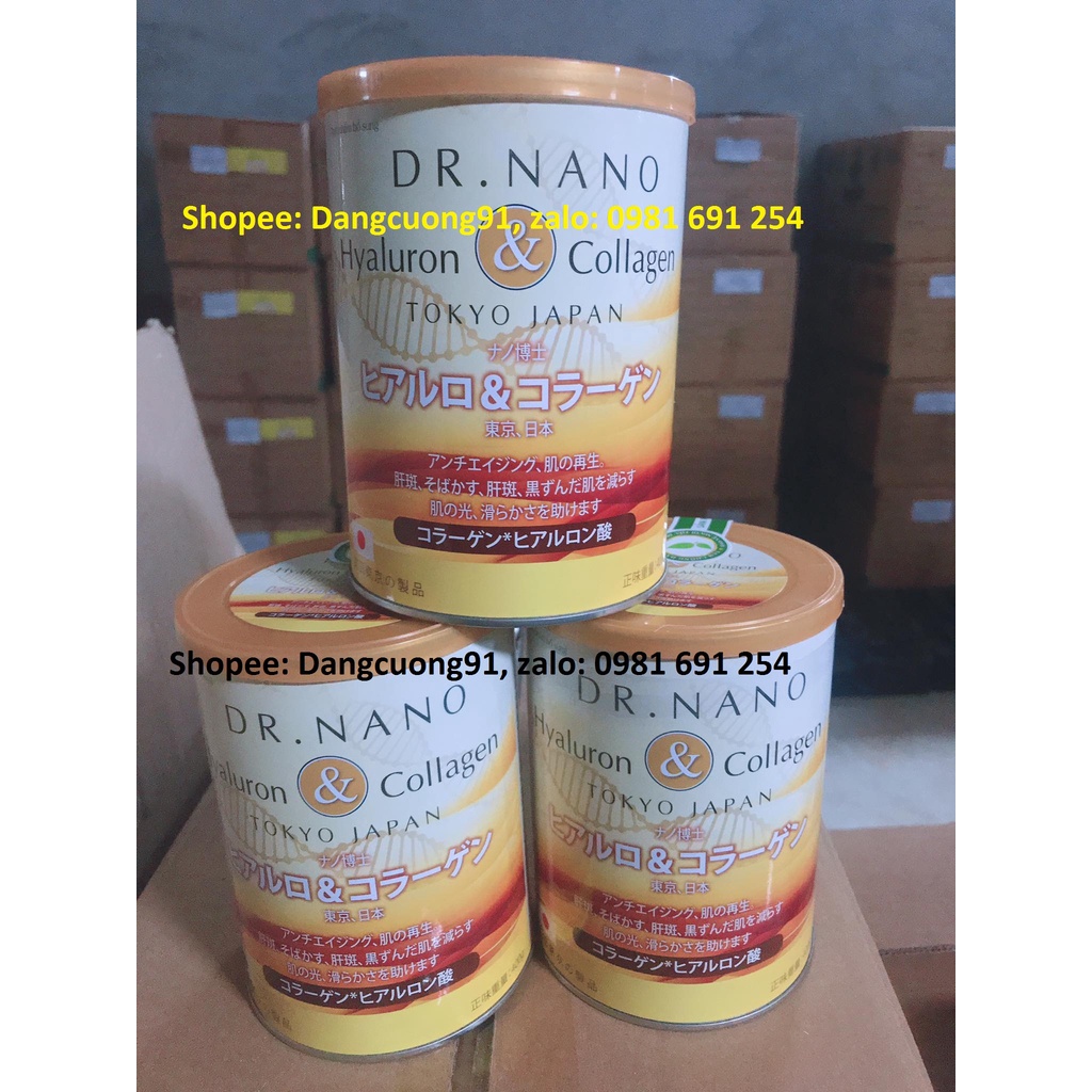 Sữa Bột DR.Nano Hyaluron &amp; Collagen Tokyo Japan Bổ Sung Collagen Giúp Tăng Cường Nội Tiết Tố Nữ, Tăng Kích Thước Vòng 1