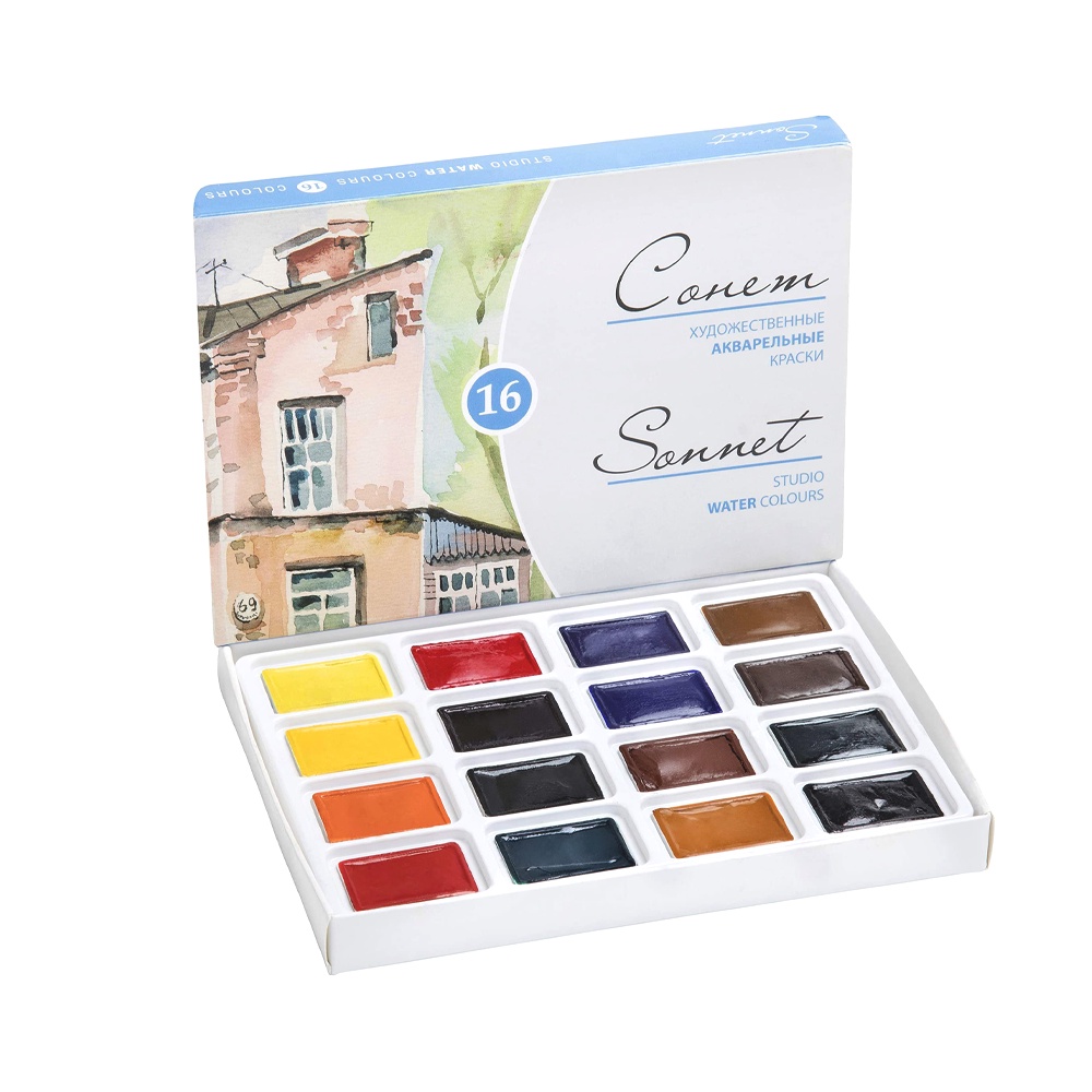 Màu nước dạng nén Sonet Neva Palette 16/24 Màu