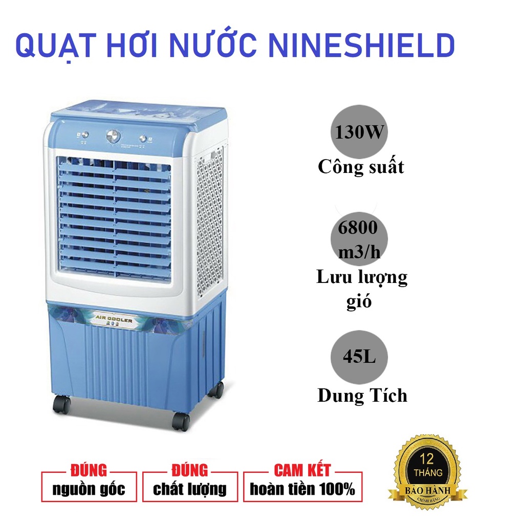 QUẠT ĐIỀU HOÀ HƠI NƯỚC NINESHIELD HS-588A/ HS-35A BÌNH 45 LÍT
