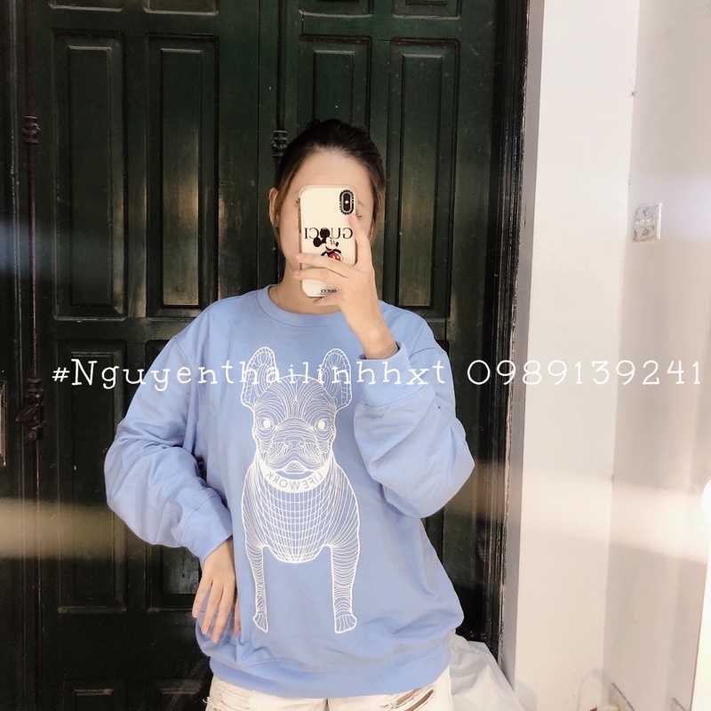 Áo nỉ sweater hoodie Lifework tay dài cổ tròn thun da cá hàng đẹp | BigBuy360 - bigbuy360.vn