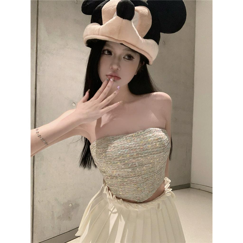 Mới Áo Tank Top Trễ Vai Thiết Kế Quyến Rũ Cho Nữ