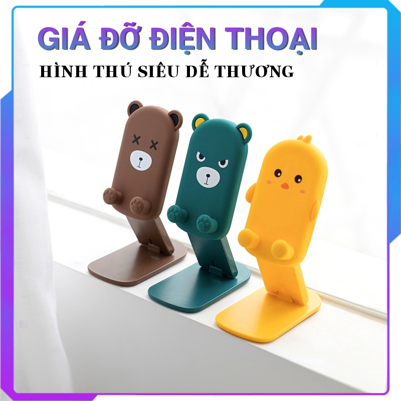 Giá Đỡ Điện Thoại Hình Thú Dễ Thương, Chân Đế Điện Thoại Để Bàn Điều Chỉnh Độ Cao Dành Cho Điện Thoại, Kệ Máy Tính Bảng