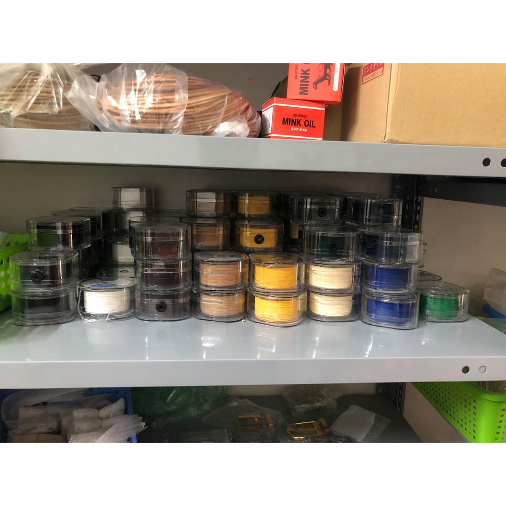 chỉ gai hộp mica size 0.4mm 140 mét khâu thủ công