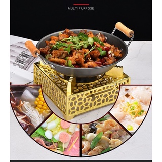 Bếp Cồn Gang Cao Cấp - Mạ Vàng